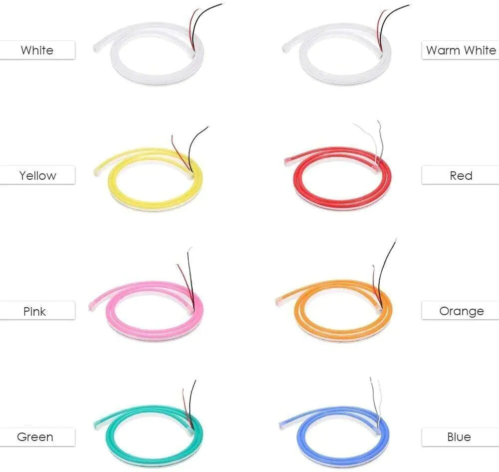 1M 2M 3M 5M 12V Flexible Sign Neon Lights Silicone Tube LED Strip Waterproof USA by Anti Spier