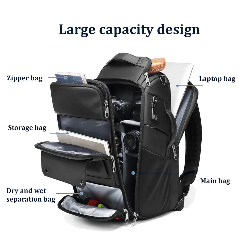 Large Capacity Camera & Laptop Backpack by Anti Spier