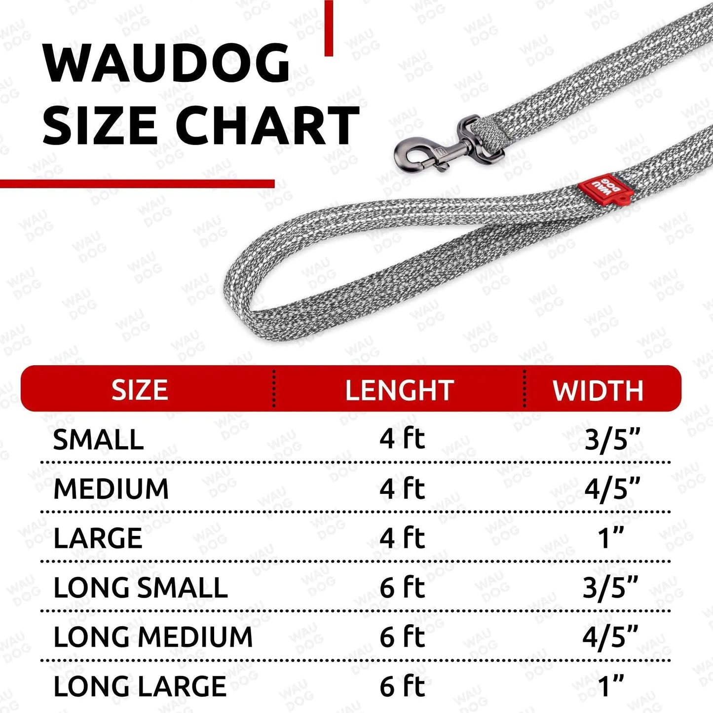 Recycled Cotton Dog Leash 3/5 inch x 6 Ft Eco Friendly for Small Medium Large by Anti Spier