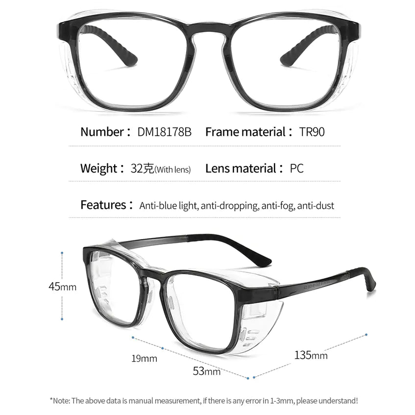Moisture-Proof Blue Light Blocking Glasses with Prescription Frame by Anti Spier