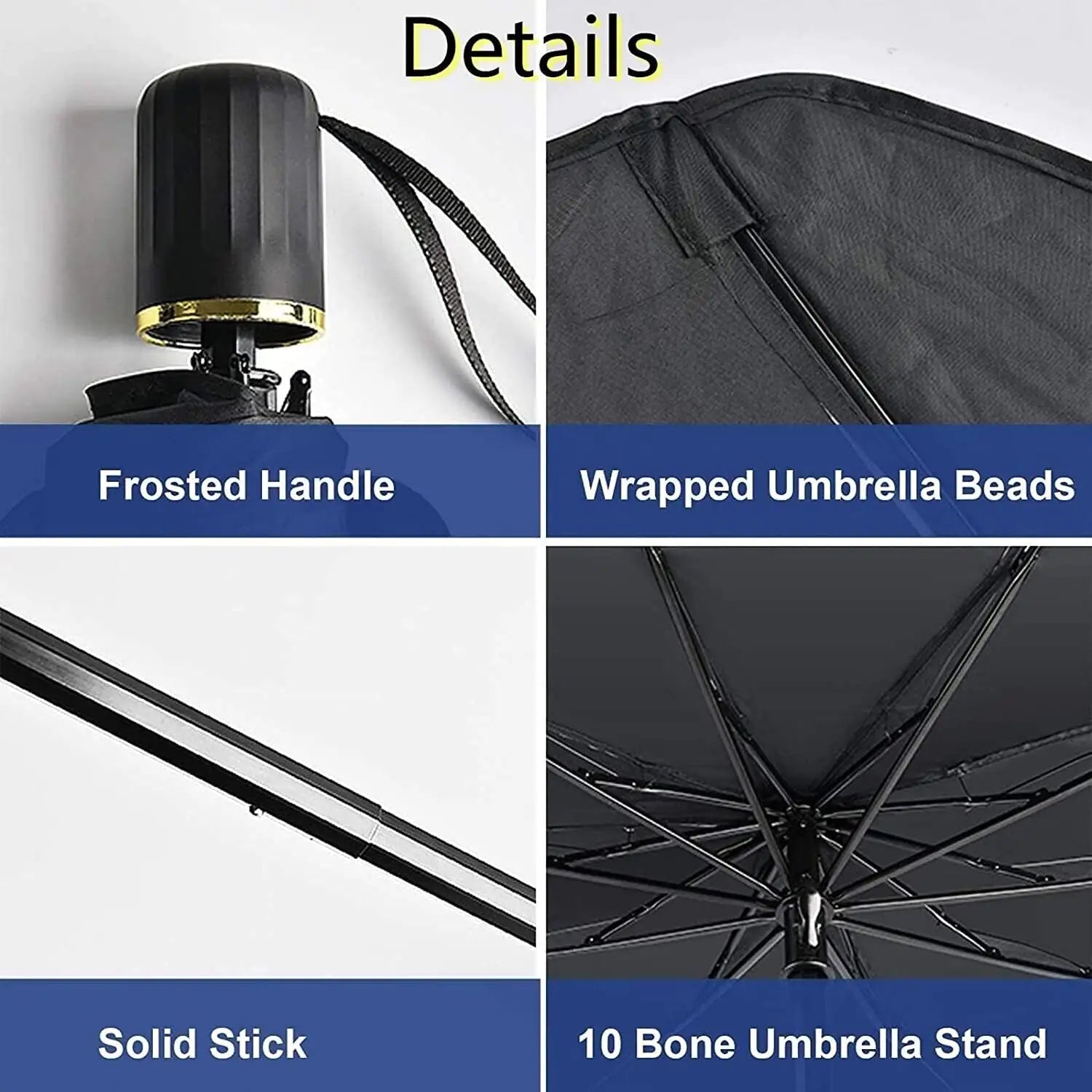 57" Car Windshield Sun Shade Foldable Umbrella Front Window Cover Visor Umbrella by Anti Spier