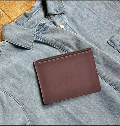 Real Leather Mens Bifold Wallet RFID Blocking Slim Minimalist Front Pocket - Thin & Stylish with ID Window in Gift Box (Nappa, Cognac) Cognac Nappa by Anti Spier