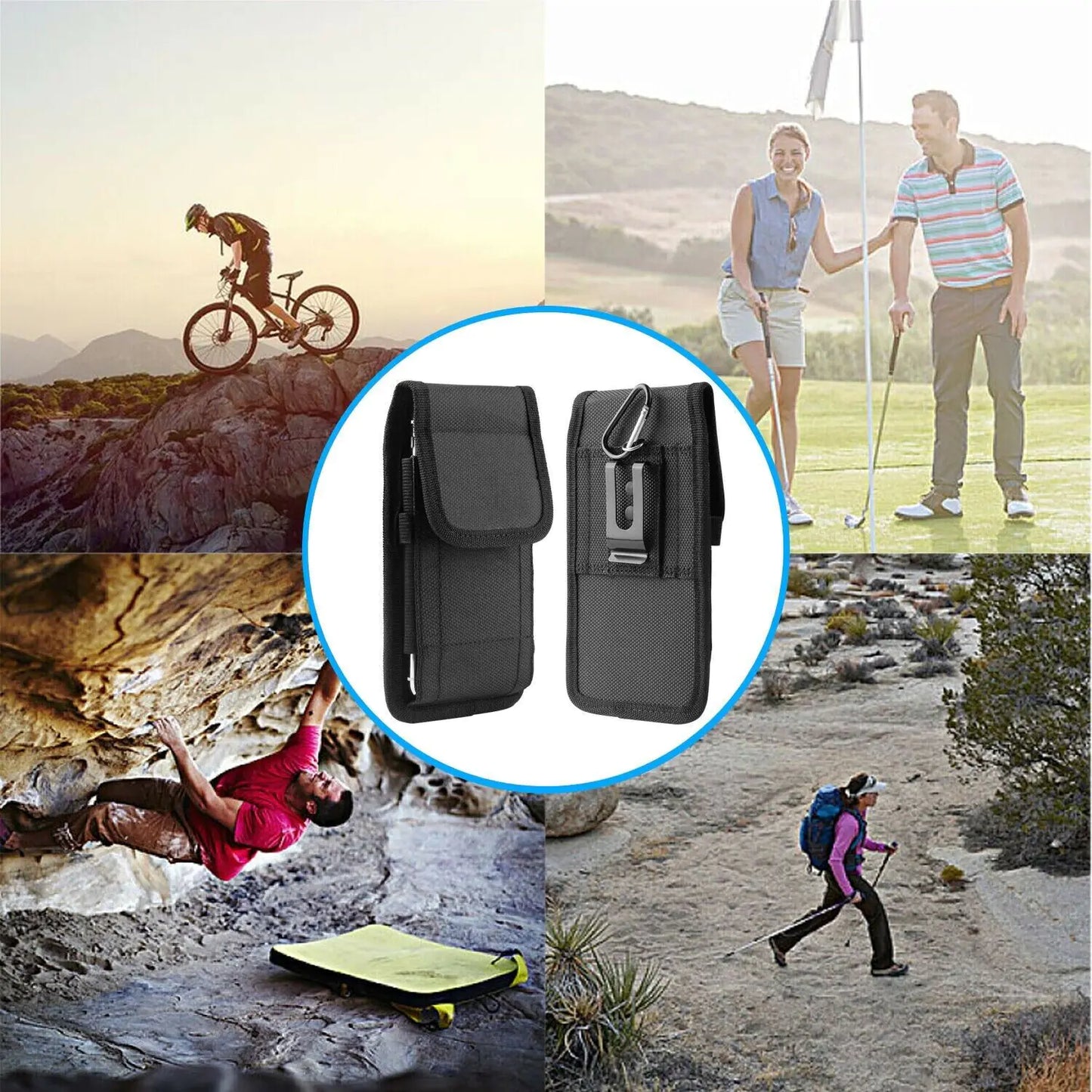 Vertical Cell Phone Holster Pouch Wallet Case With Belt Clip For iPhone Samsung by Anti Spier