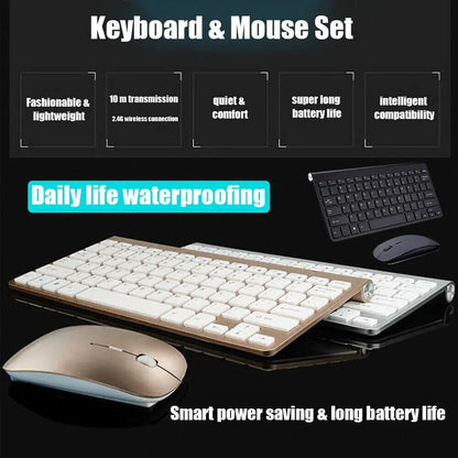 Mini Wireless Keyboard And Mouse Set Waterproof 2.4G For Mac Apple PC Computer by Anti Spier