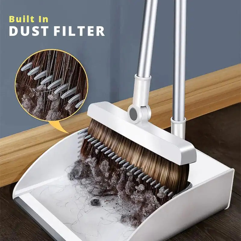 Home Windproof Floor Broom & Dustpan Set by Anti Spier