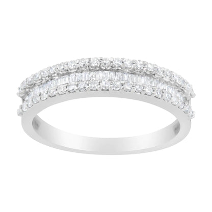 14KT White Gold 1/2 Cttw Diamond Modern Band Ring (H-I Color, SI2-I1 Clarity) by Anti Spier