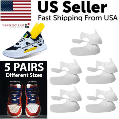 5 Pairs Shoe Protector Anti Crease Force Fields Cover Toe Cap Creasing Decreaser by Anti Spier