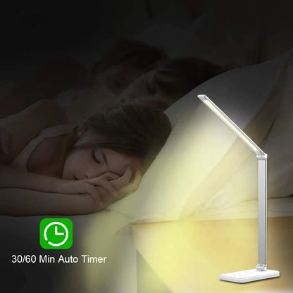 5 Lighting Mode LED Desk Lamp + Wireless Phone Charger by Anti Spier
