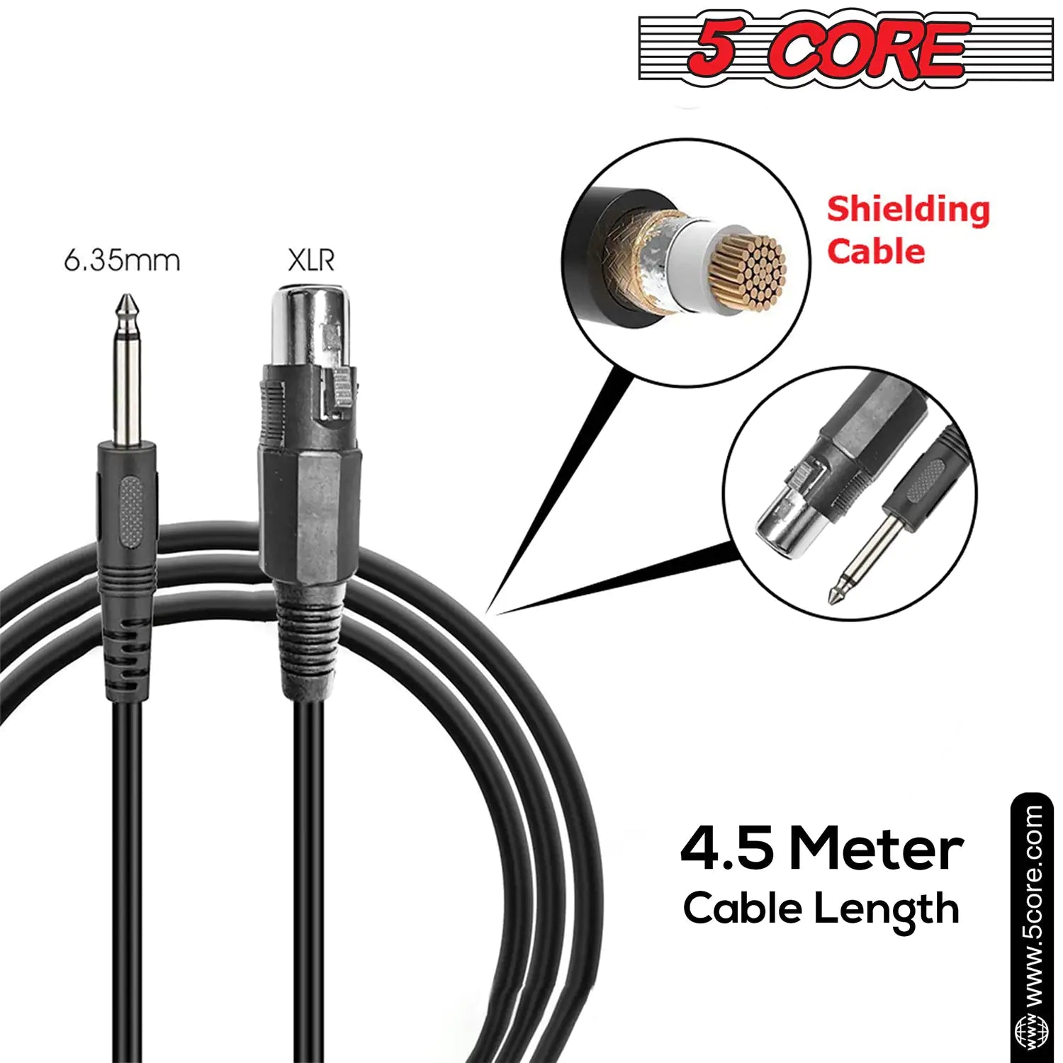 5Core XLR Microphone Dynamic Mic Karaoke Singing Studio Mics Handheld Microfono by Anti Spier