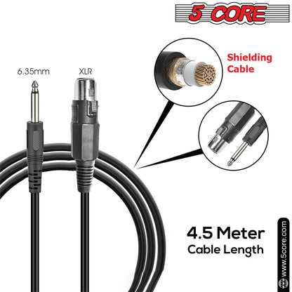 5Core XLR Microphone Dynamic Mic Karaoke Singing Studio Mics Handheld Microfono by Anti Spier