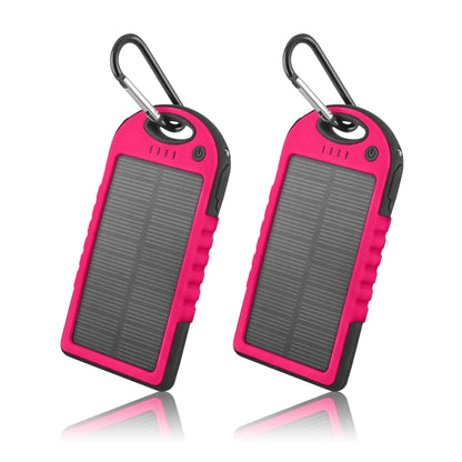 5000mAh Solar Power Bank Phone Charger (2-Pack) by Anti Spier