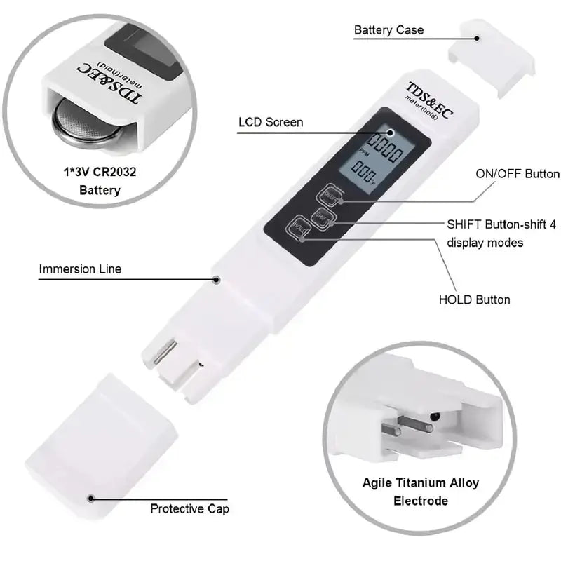 Digital Water Tester - 4 Modes for Accurate Testing by Anti Spier