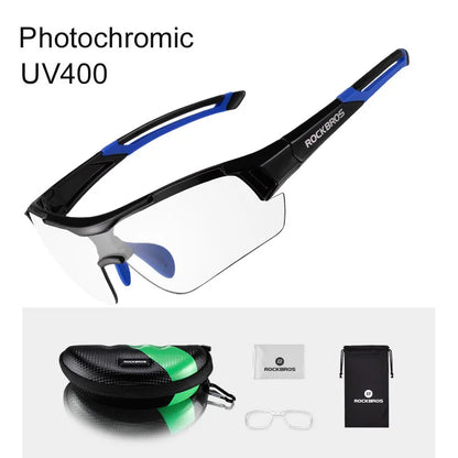 ROCKBROS Photochromic Cycling Glasses Bicycle UV400 Sports Eyewear Ultralight Riding MTB Sunglasses Men Fishing Bike Equipment by Anti Spier