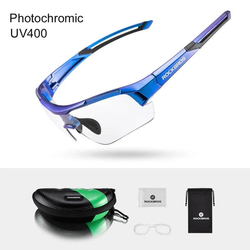 ROCKBROS Photochromic Cycling Glasses Bicycle UV400 Sports Eyewear Ultralight Riding MTB Sunglasses Men Fishing Bike Equipment by Anti Spier
