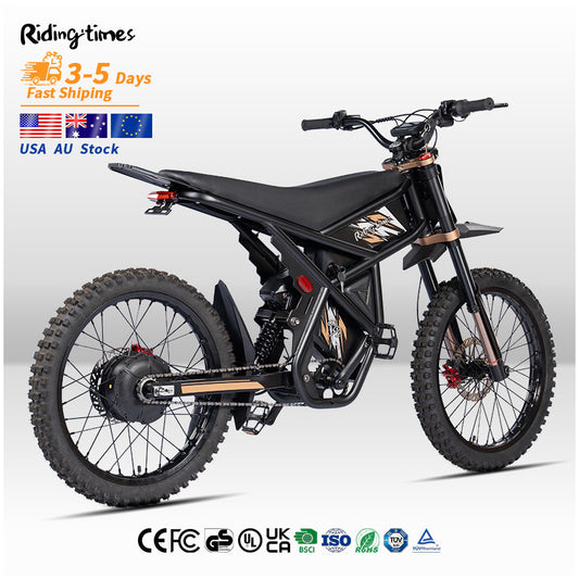 Ridingtimes Ridingtimes GT73 PRO Electric Dirt Bike 15 Degree Climbing Grade 36Ah Battery Off Road Adults