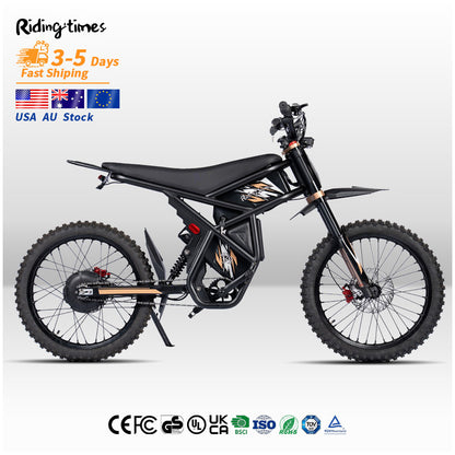 Ridingtimes Ridingtimes GT73 PRO Electric Dirt Bike 15 Degree Climbing Grade 36Ah Battery Off Road Adults