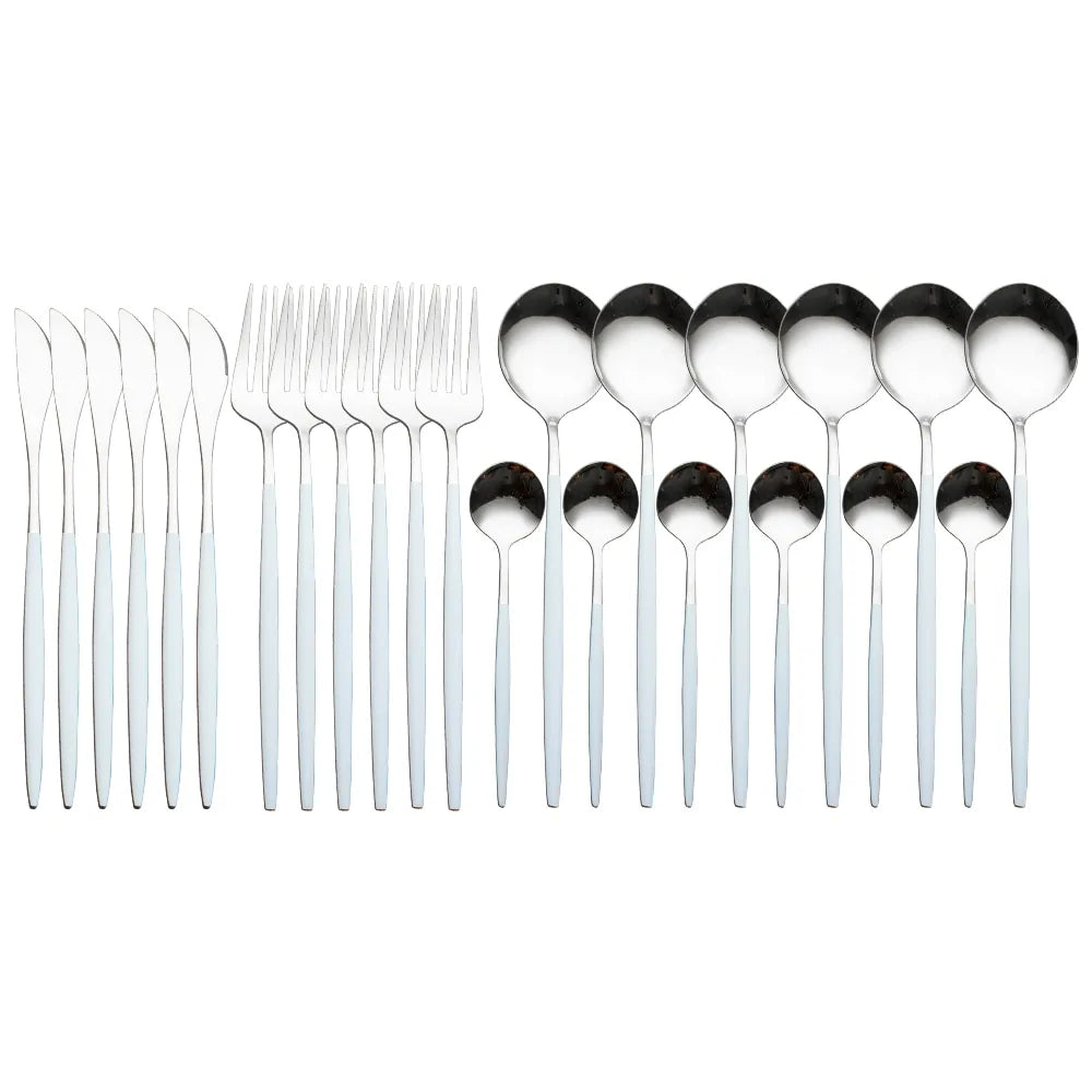 24 Pieces Luxury Cutlery Set by Anti Spier