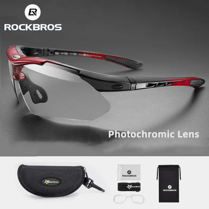 ROCKBROS Photochromic Cycling Glasses Bicycle UV400 Sports Eyewear Ultralight Riding MTB Sunglasses Men Fishing Bike Equipment by Anti Spier