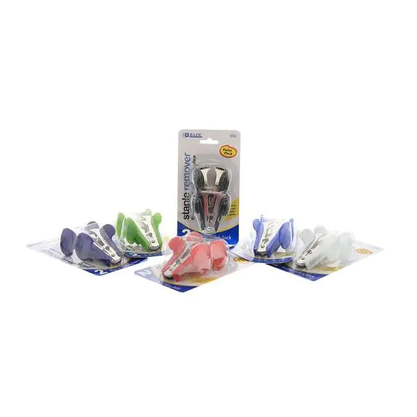Claw Style Staples Remover w/ Safety Lock (2/Pack) - 1 Random Color by Anti Spier