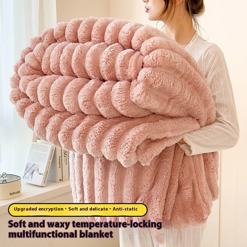 Faux Rabbit Fur Velvet Blanket by Anti Spier