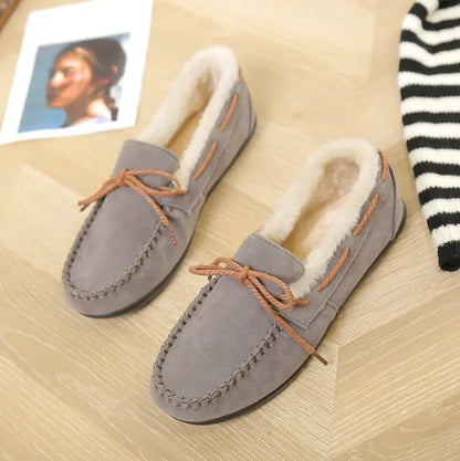 Winter Casual Plush Flat Shoes by Anti Spier
