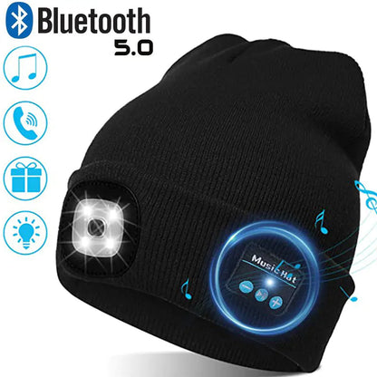 LED Hat With Stereo Headset by Anti Spier