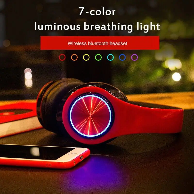 Super Bass Wireless Bluetooth Headphones Foldable Stereo Earphones Headsets Mic by Anti Spier