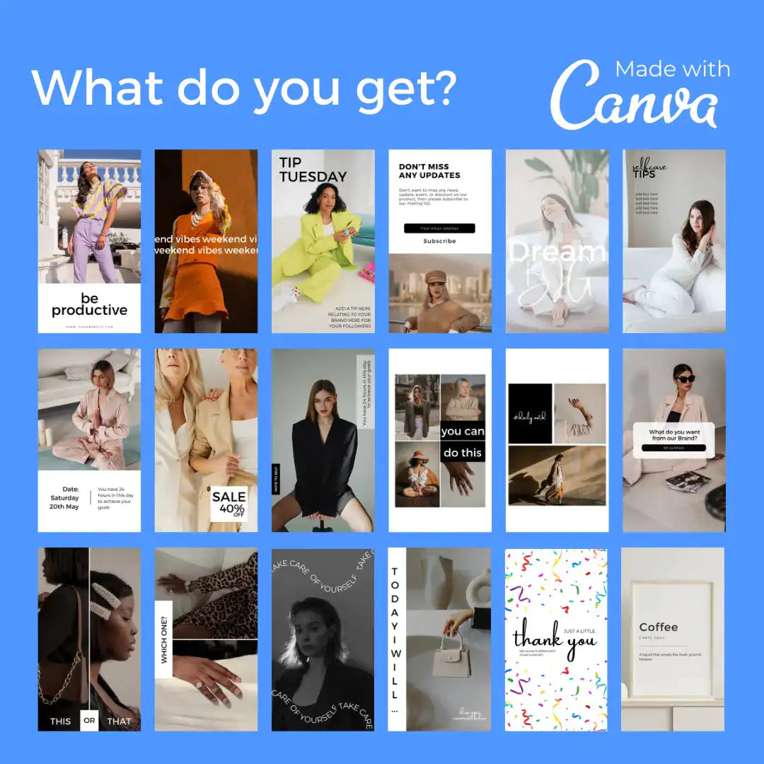Downloadable Instagram Story 100 Template by Anti Spier