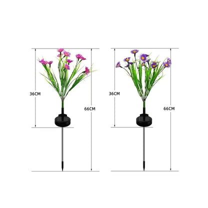 Solar Garden Lights LED Flower Stake Lamp Outdoor Yard Waterproof Patio Decor by Anti Spier