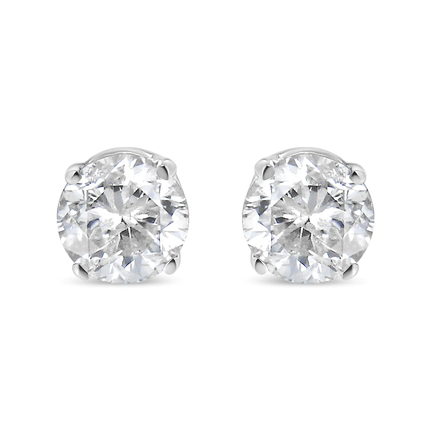 14K White Gold 1/4 Cttw Lab Grown Diamond 4-Prong Classic Solitaire Stud Earrings (G-H Color, VS2-SI1 Clarity) by Anti Spier