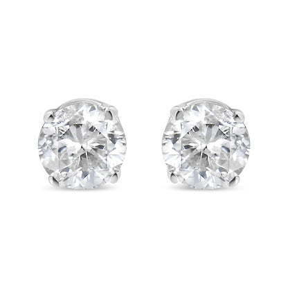 14K White Gold 1/4 Cttw Lab Grown Diamond 4-Prong Classic Solitaire Stud Earrings (G-H Color, VS2-SI1 Clarity) by Anti Spier