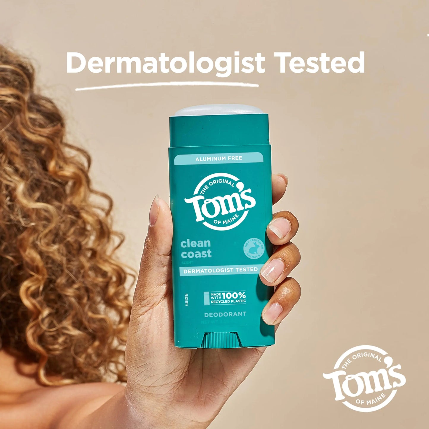 Tom’s of Maine Clean Coast Aluminum Free Natural Deodorant For Women & Men | Goes on Clear | Odor & Wetness Protection | Naturally Derived and Moisture-Locking Ingredients | 3.25 oz 3.25 Ounce (Pack of 1) by Anti Spier