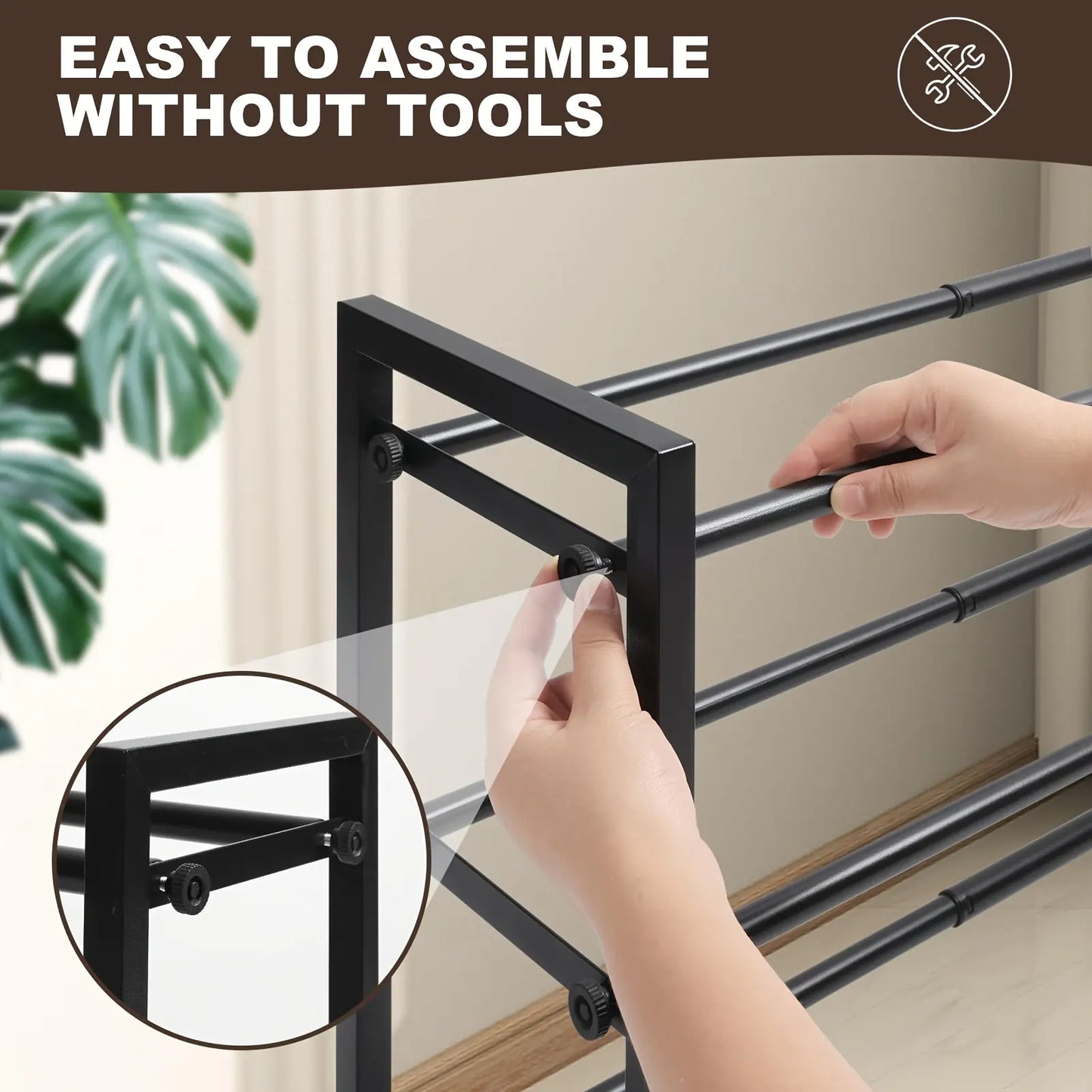 Expandable 3-Tier Metal Shoe Rack by Anti Spier