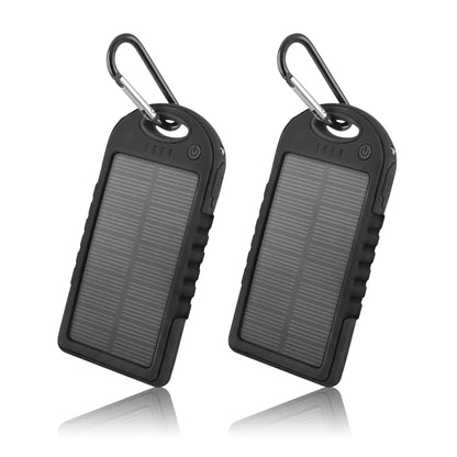 5000mAh Solar Power Bank Phone Charger (2-Pack) by Anti Spier