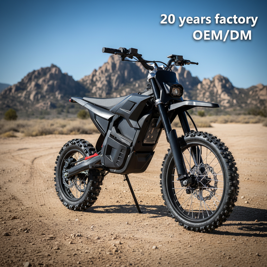 OEM Factory Stock New Trends Adult 5500W High Power Electric Dirt Pit Bike Motocross Motorcycle Mid-Drive 60V 27Ah Batte