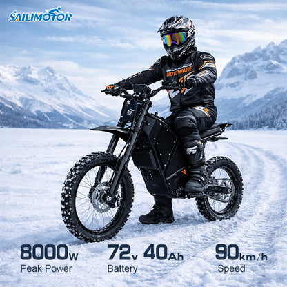 OEM 8000W 72V 40Ah Electric Dirt Bike SLMD-2X 80km/h Mid-Drive Hydraulic Disc Brake Adult Off-Road E-Motorcycle