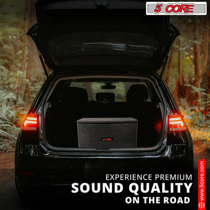 5Core Box Subwoofer for Car 1Pc Black 800W Peak Power 8 Inch Vented Trunk Speaker Woofer 8 Ohm by Anti Spier