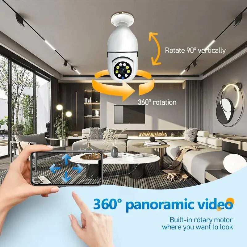 Smart 5G Surveillance Bulb: Full-Color Night Vision by Anti Spier