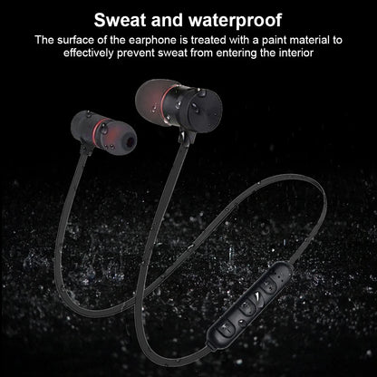 Wireless earphones Neckband Magnetic Sports 4.1 Bluetooth Earphone Stereo Earbuds Music Metal Headphones With Mic For All Phones by Anti Spier
