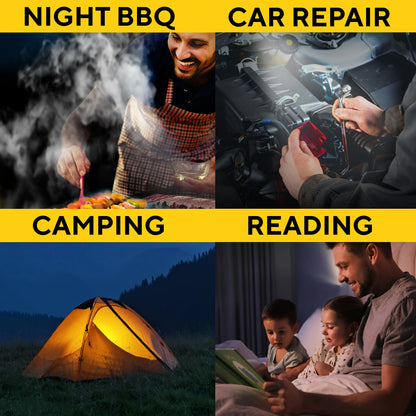 Flexible LED BBQ Grill Lights Set of 2 - The Perfect Grilling Accessories Light with 360-Degree Magnetic Base and Gooseneck - 100% Portable by Anti Spier