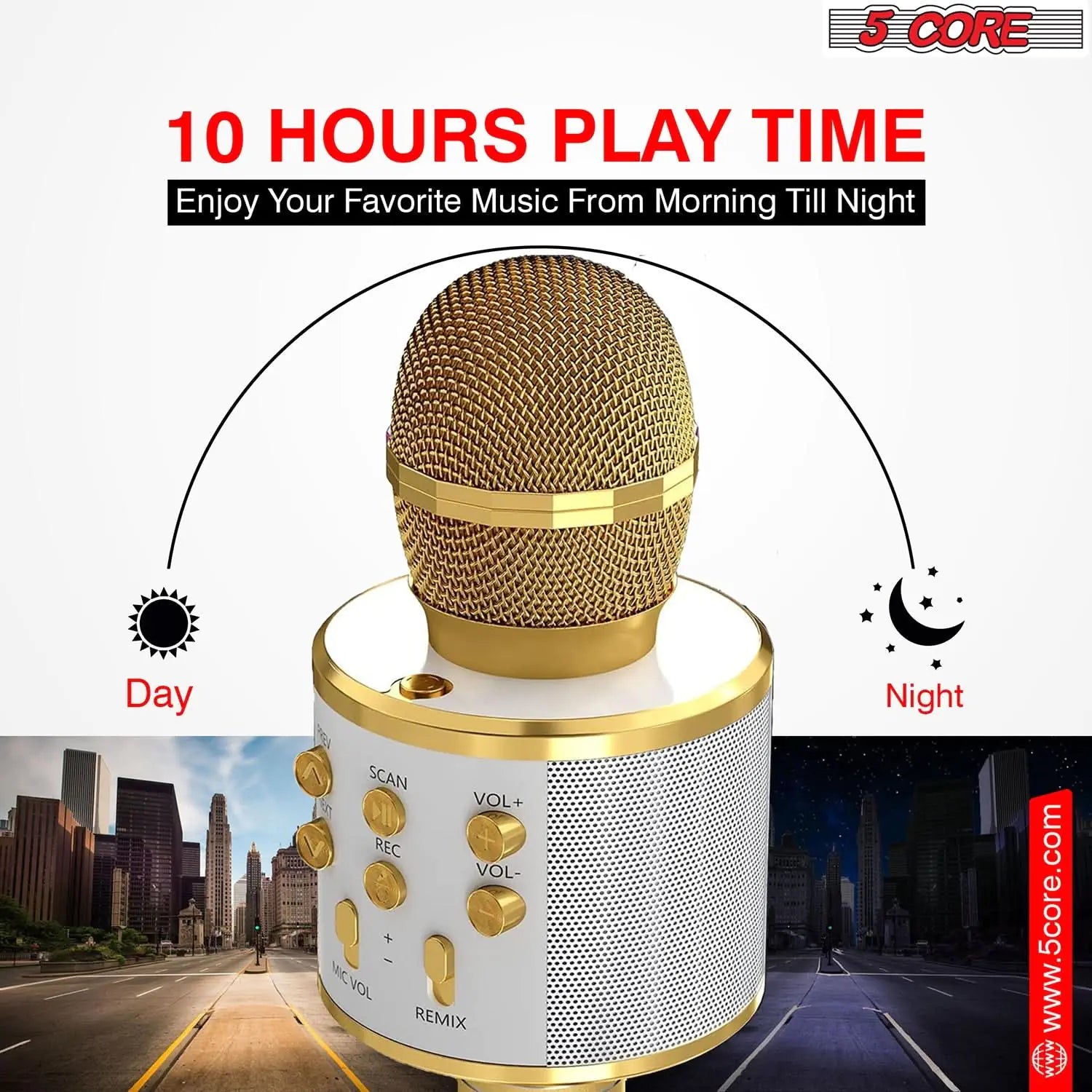 5Core Wireless Karaoke Microphone Bluetooth Mic Portable Handheld Microfonos Inalambricos by Anti Spier