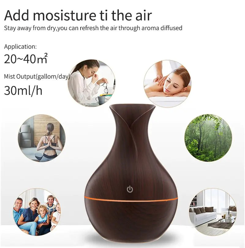 LED Ultrasonic Aromatherapy Essential Oil Diffuser by Anti Spier