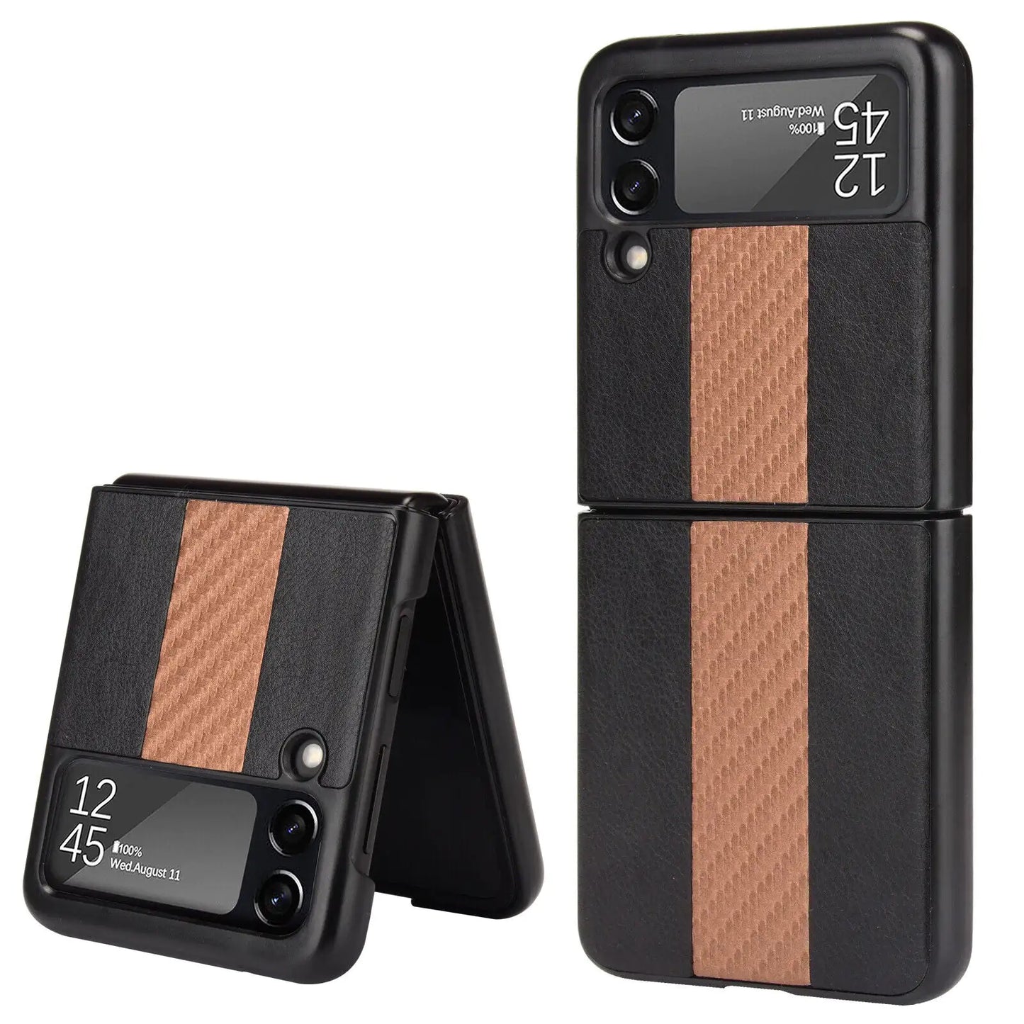 For Samsung Galaxy Z Flip 3 5G Slim Folding Leather Shockproof Phone Case Cover by Anti Spier