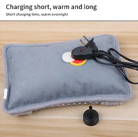 Rechargeable Winter Hot Water Bottle with Velvet Cover – Double Hand Warmth by Anti Spier