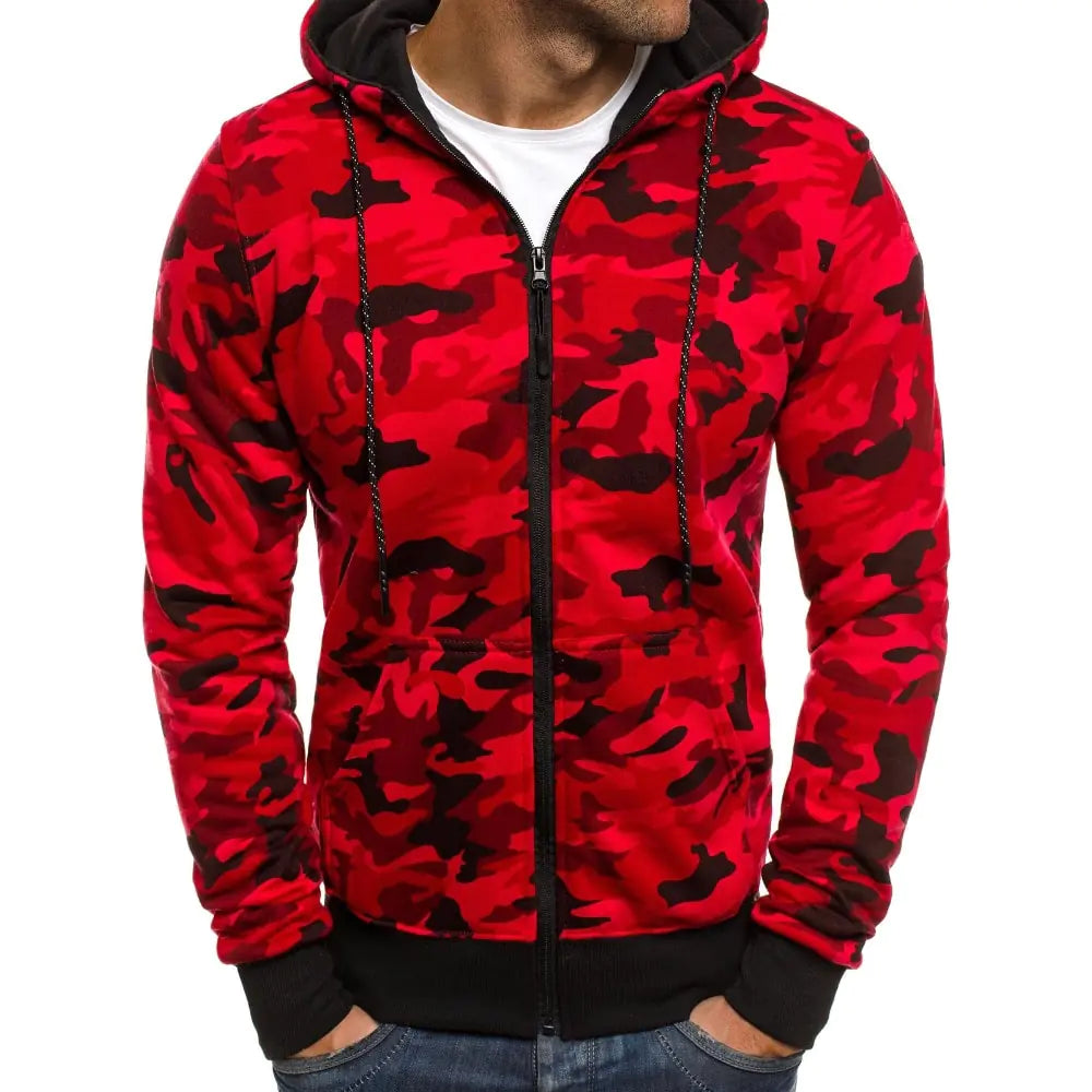 New Fashionable Plus Size Camo Hoodie Cardigan by Anti Spier