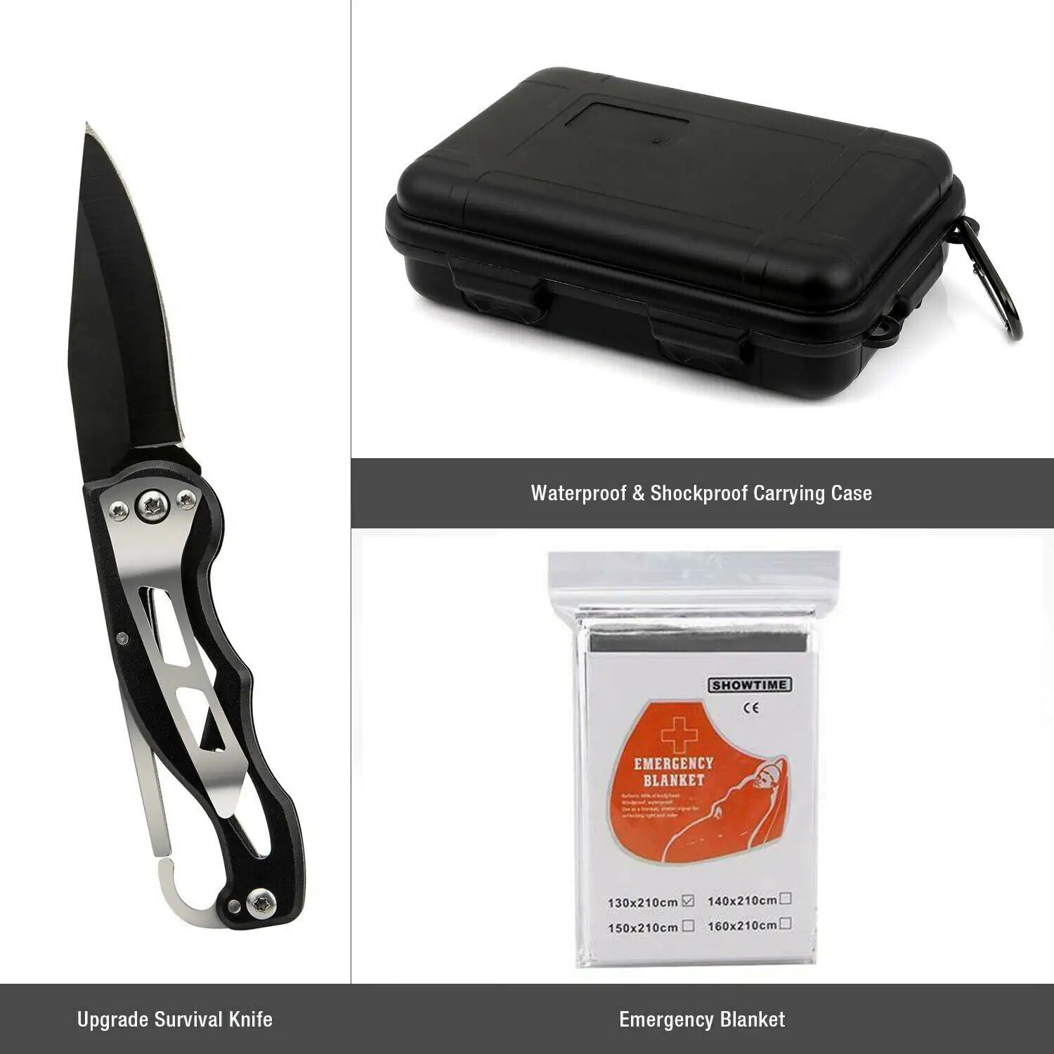 14 in 1 Outdoor Emergency Survival And Safety Gear Kit Camping Tactical Tools SOS EDC Case by Anti Spier