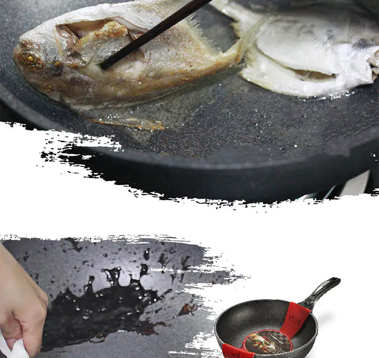 Korean Non-Stick Stone Frying Pan for Induction & Gas by Anti Spier