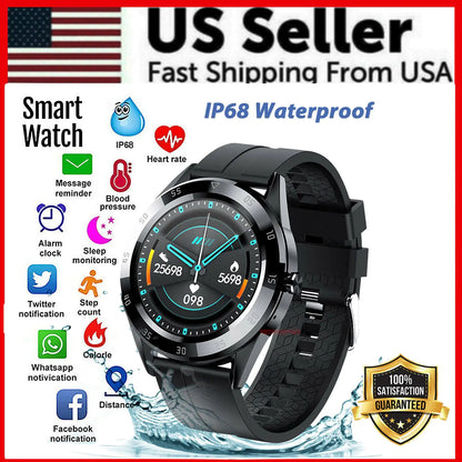 Waterproof Bluetooth Smart Watch Phone Mate Heart Rate Tracker For iOS Android by Anti Spier