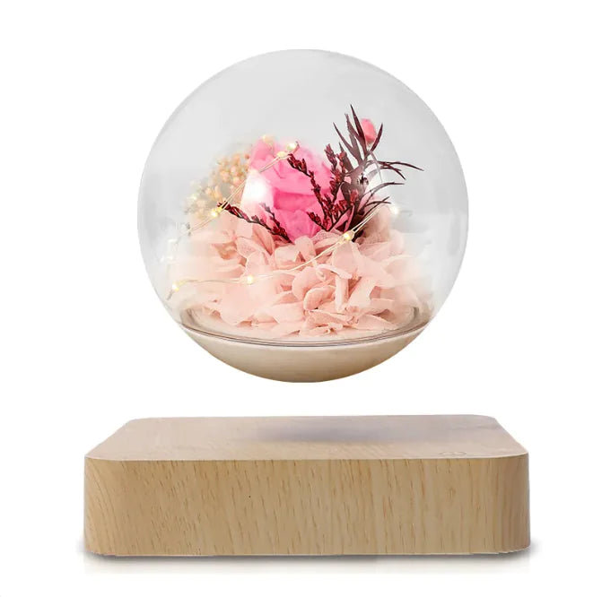 Home Desk Decoration Magnetic Levitation Perpetual Flower Ornament by Anti Spier