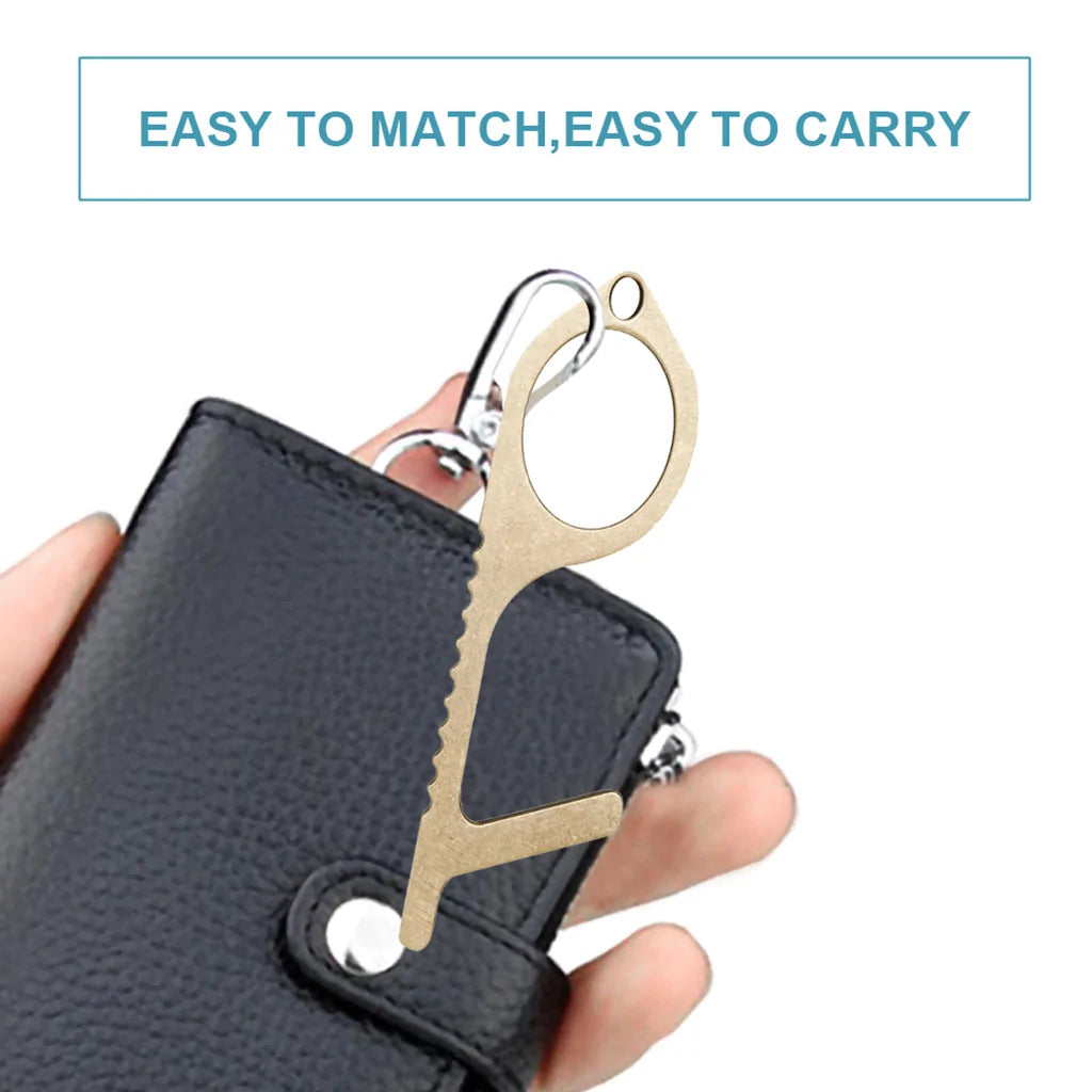 Brass Key Elevator Button Contactless Safety Door Opener by Anti Spier